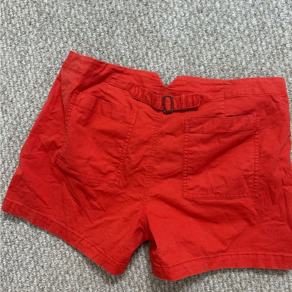 CAbi High Waist Red orange Button fly Shorts size 16 - Picture 2 of 4
